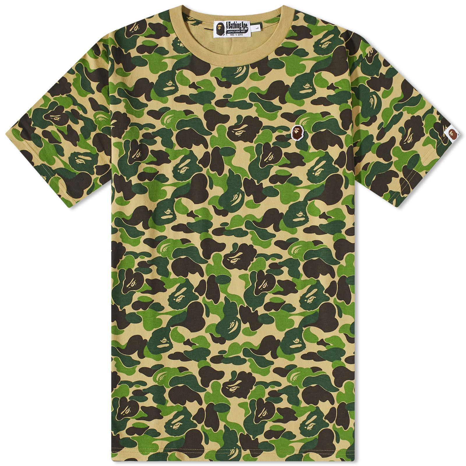 ABC Camo Ape Head One Point T-Shirt Green