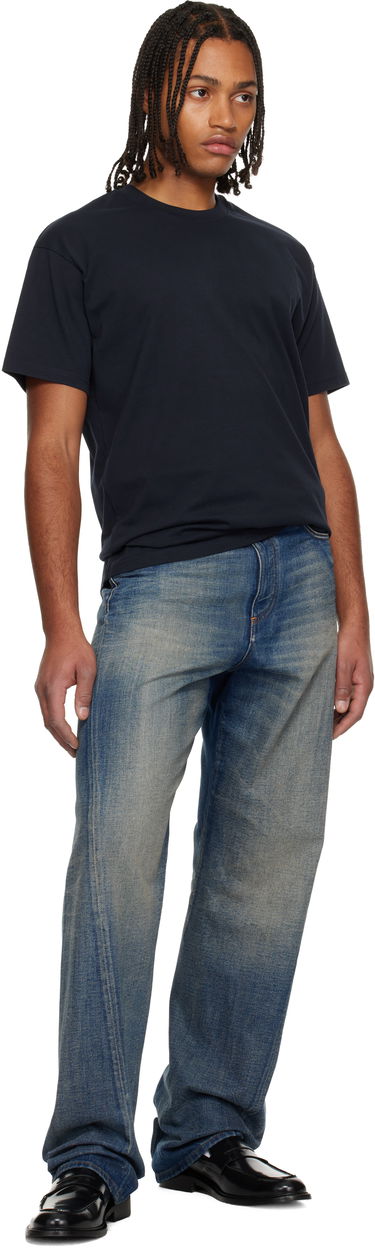 Tričko Givenchy Cotton 'Givenchy Stamp' Crewneck T-shirt Navy | BM71NK3YRJ499, 3