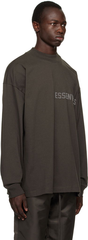 Tričko Fear of God Fear of God ESSENTIALS Crewneck Long Sleeve T-Shirt Hnedá | 125BT222010F, 1