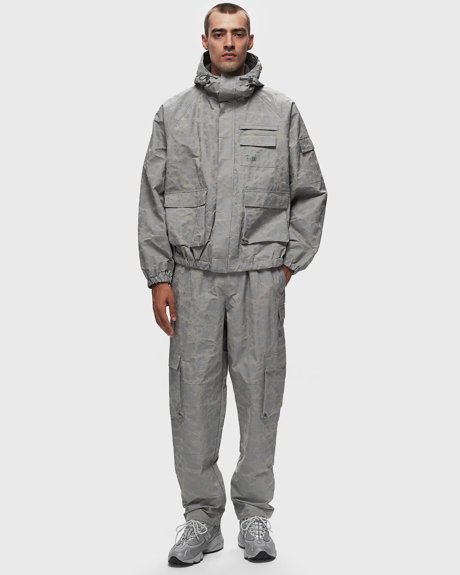 Cargo nohavice Patta Digi Camo Reflective Cargo Pants Šedá | POC-AW24-4550-386-0002-019, 1