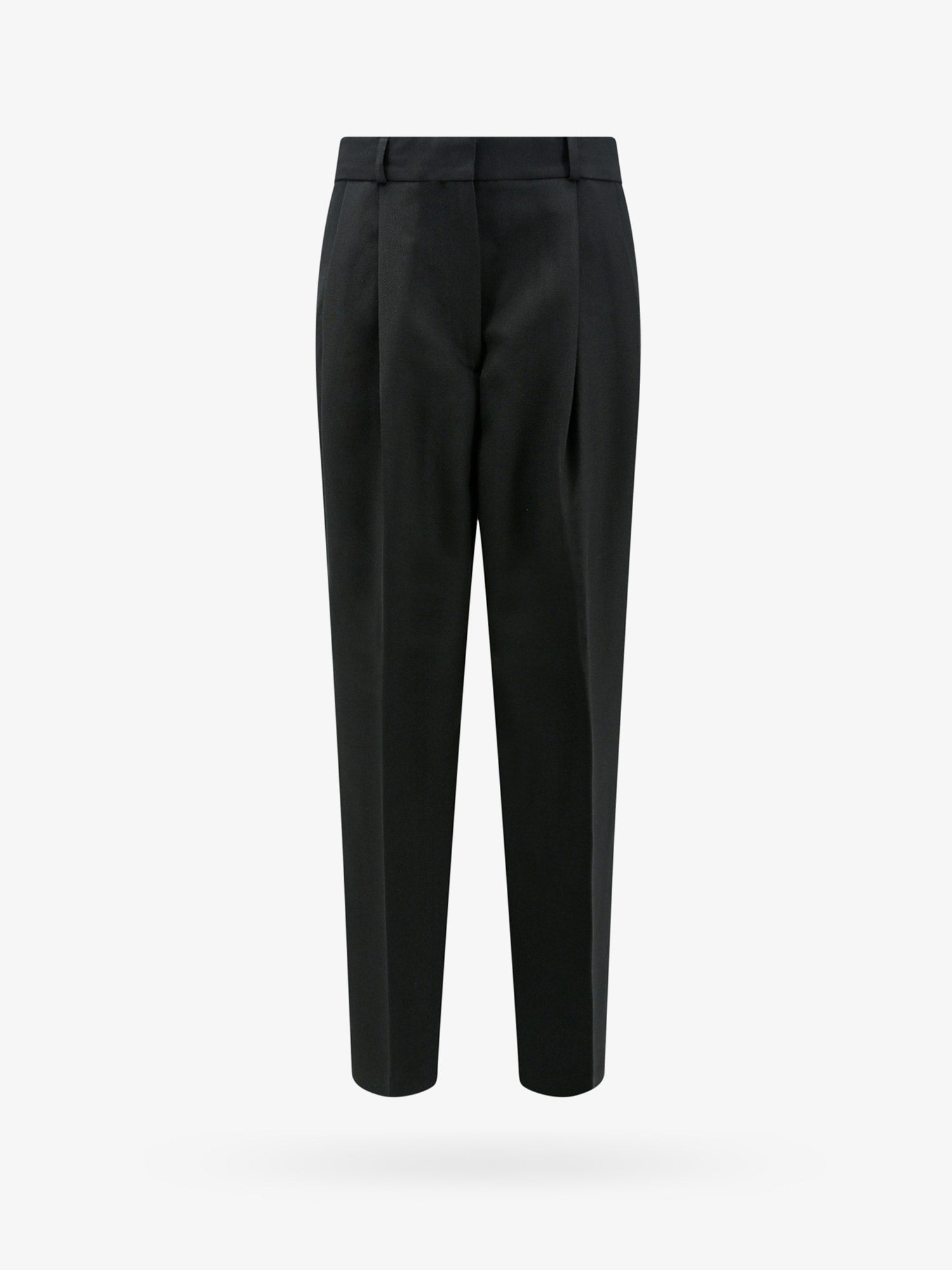 Nohavice TOTEME Pleated Straight-Leg Trousers Čierna | 234WRTWBM109FB0026001, 0