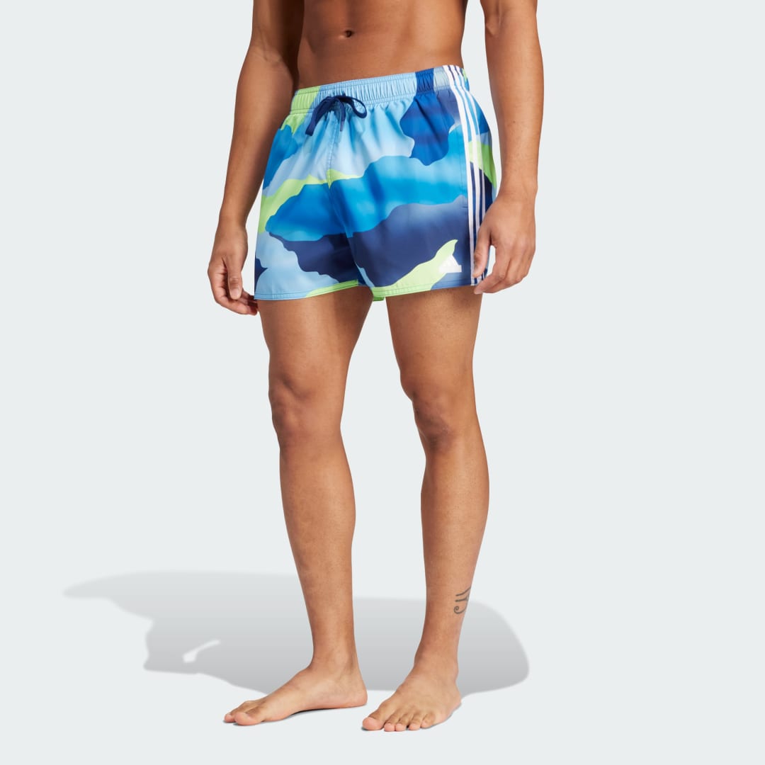 Šortky adidas Performance City Escape Camo 3-Stripes Cix Swim Modrá | IS1672, 0