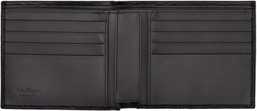 Peňaženka FERRAGAMO Bifold Textured Leather Wallet Čierna | 733308, 2