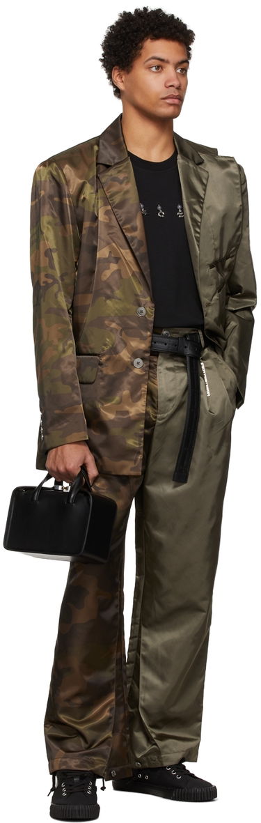 Bunda Feng Chen Wang Feng Chen Wang Camouflage Paneled Blazer Zelené | FS13JAC112, 3