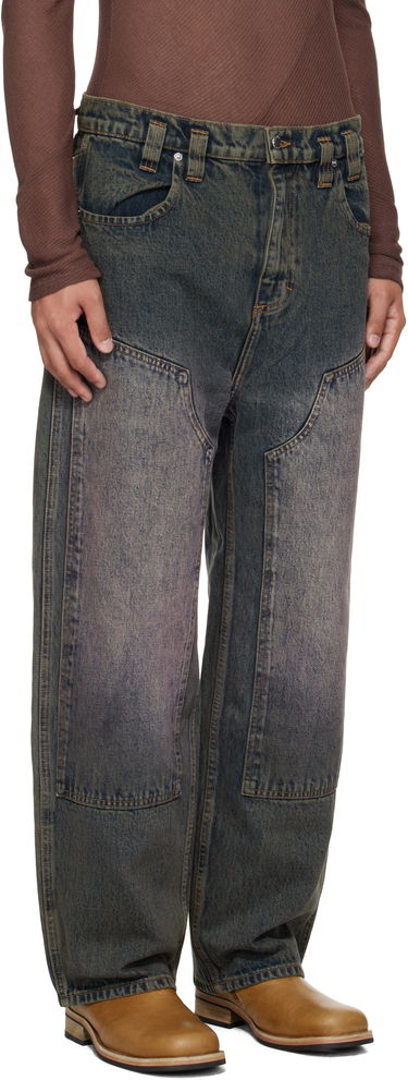 Džínsy Eckhaus Latta Eckhaus Latta Double Knee Baggy Jeans Modrá | 1229-EL-PF25-MR -, 4