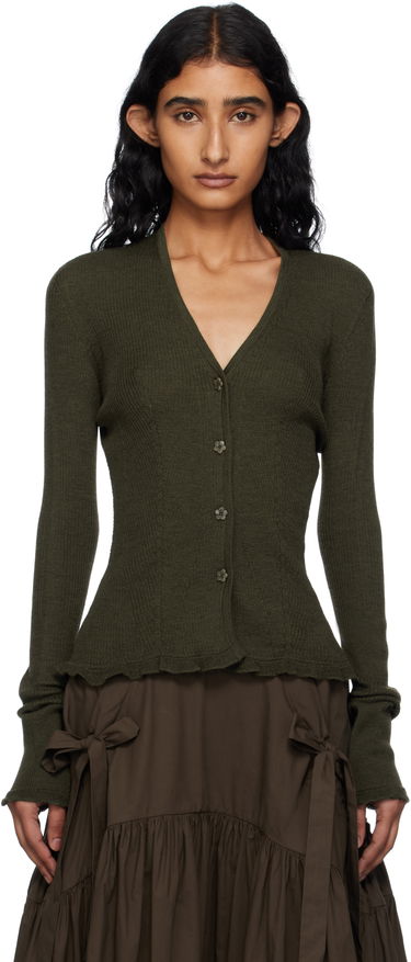 Sveter Cecilie Bahnsen Cecilie Bahnsen Bessie Knit Cardigan Zelené | 2.25KNI52003 BESSIE CARDIGAN, 0