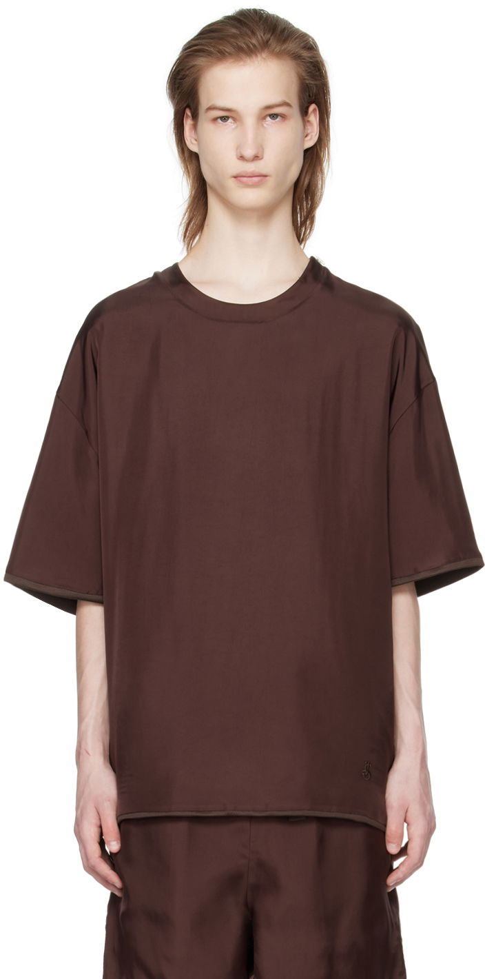 Tričko Jil Sander Reversible T-Shirt Vínová | J22GC0164_JTN323, 0