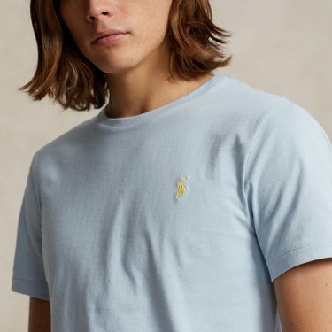 Tričko Polo by Ralph Lauren Polo Ralph Lauren Custom-Slim-Fit Rundhals-T-Shirt Modrá | 710671438362, 0