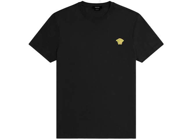 Tričko Versace Embroidered Logo T-Shirt Black Čierna | A89500S-A230901-2BI10