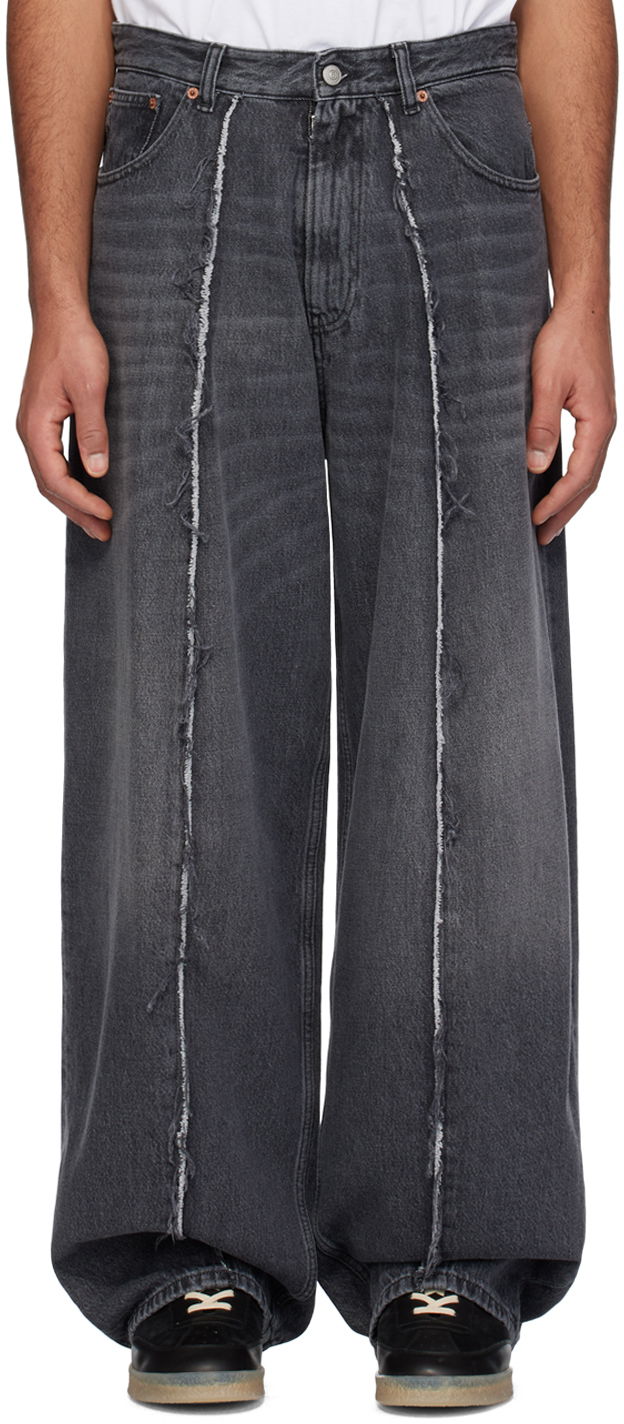 Džínsy Maison Margiela MM6 Raw Jeans Šedá | SH0LA0002 S30652, 0