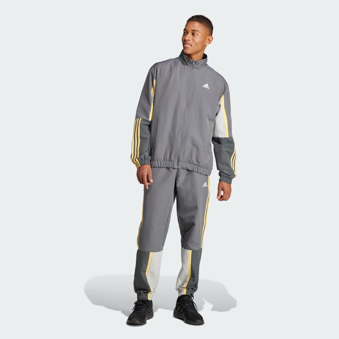 Súprava adidas Performance Sportswear Colorblock 3-Stripes Tracksuit Šedá | IR8176, 0