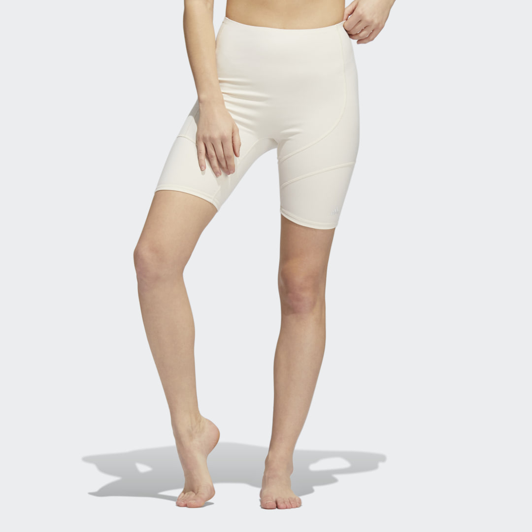 Šortky adidas Performance Studio Pocket Yoga Shorts Biela | HD4483, 1