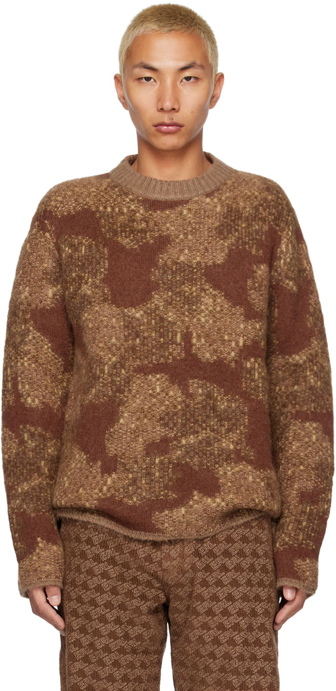 Sveter ERL Jacquard Sweater Hnedá | ERL05N033, 0