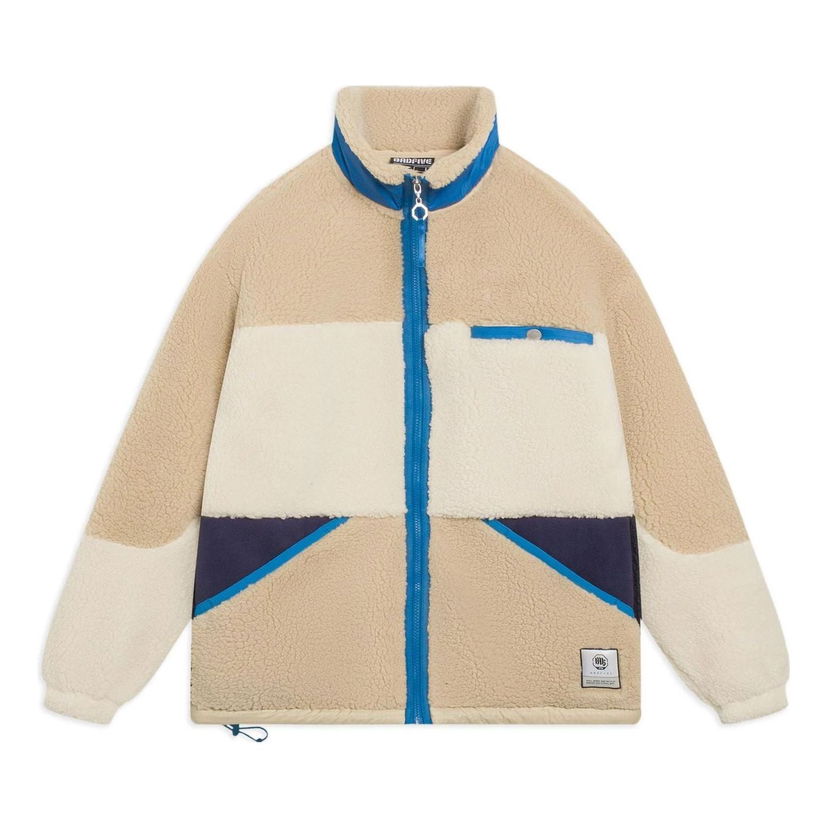 Mikina Li-Ning BadFive Graphic Color Block Polar Fleece Jacket Béžová | AFDSA71-1
