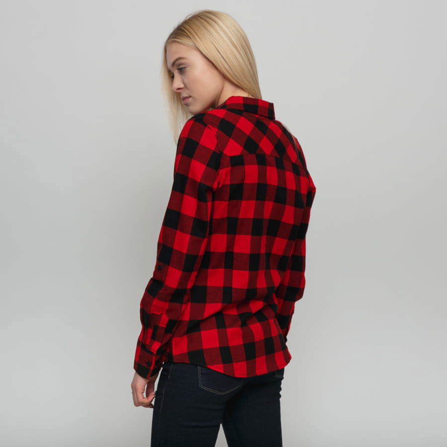 Ladies Turnup Checked Flanell Shirt