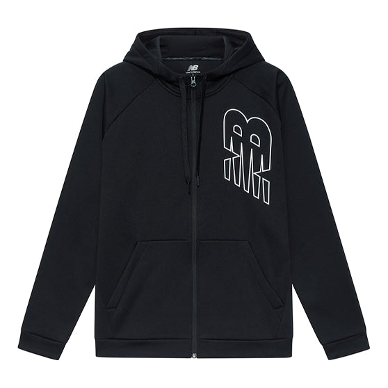 Mikina New Balance Logo Printing Sports Fleece Lined Hoodie Čierna | AMJ13020-BK