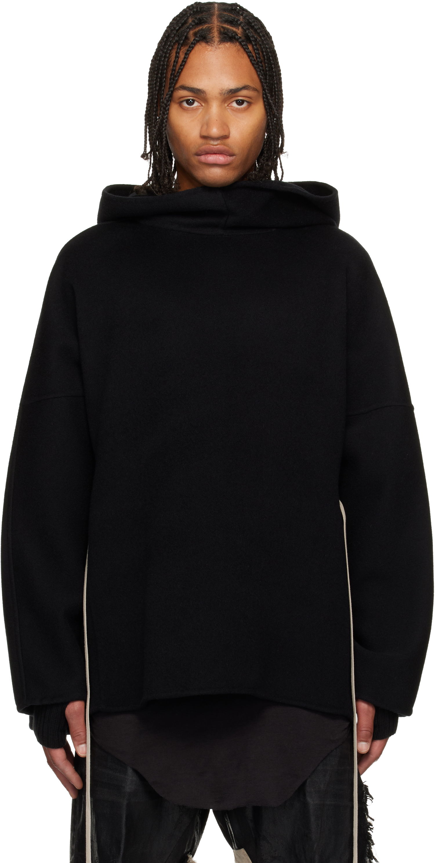 Mikina Rick Owens Concordians Cashmere Tunic Hoodie Čierna | RR02E1502 DWS, 0