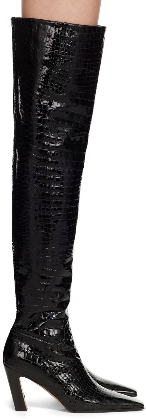 Tenisky a topánky Khaite Black 'The Marfa' Over-The-Knee Boots Čierna | F1069-825, 0