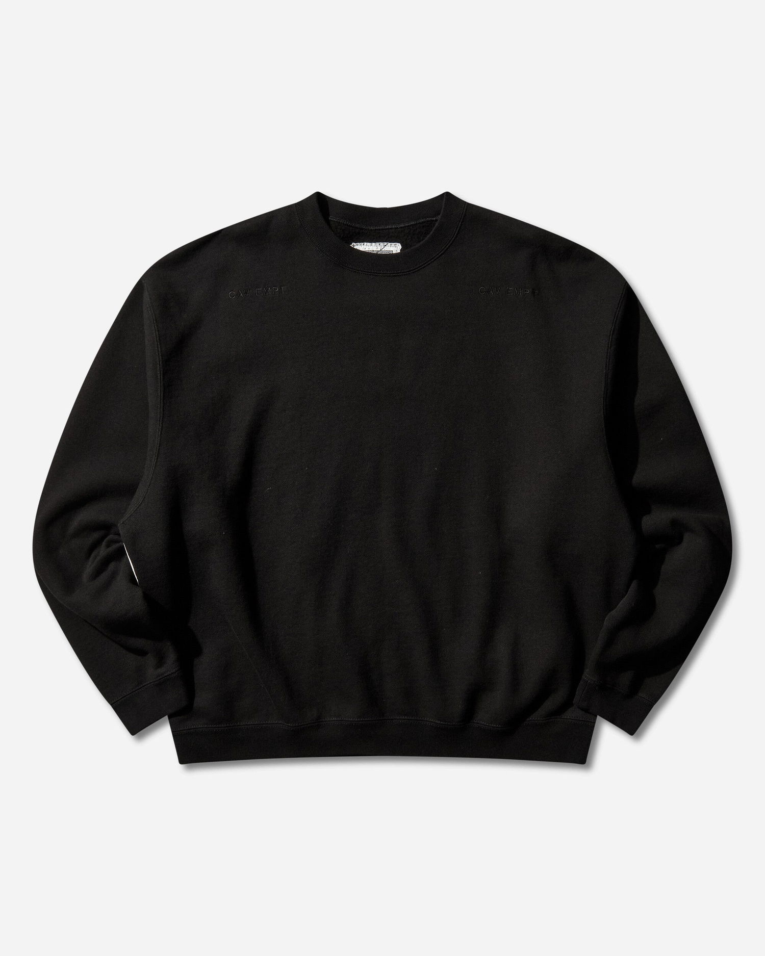 Mikina Cav Empt Solid Loose Crewneck Sweatshirt Čierna | CES28CS12 BLACK, 1