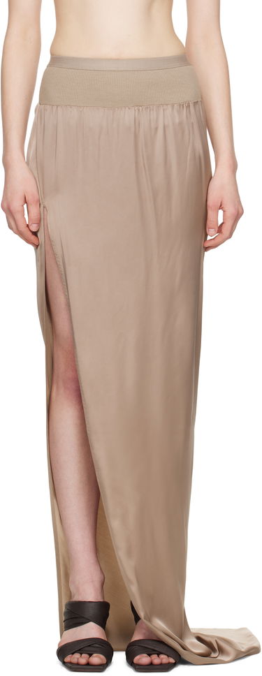 Sukňa Rick Owens Rick Owens Hollywood Slit Maxi Skirt Béžová | RP01E7333 SCH, 0
