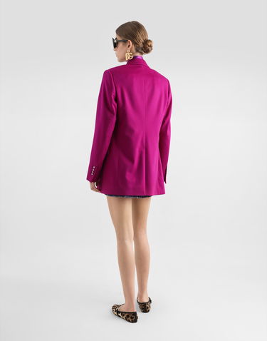 Bunda Dolce & Gabbana Dolce & Gabbana Oversize Double-breasted Cashmere Jacket Fialová | F29GUTFU2AXF0321, 2