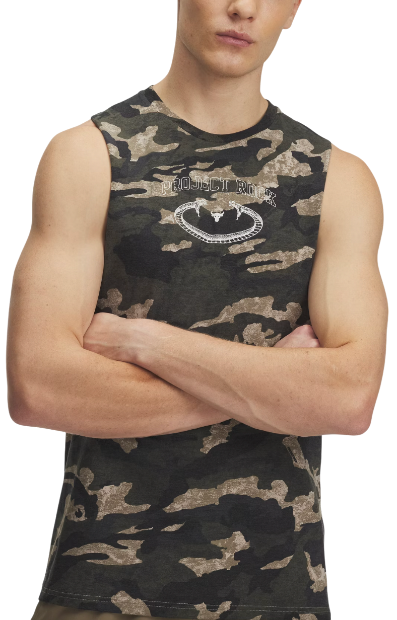 Tielko Under Armour Project Rock Camo Tank Top Zelené | 1389978-299, 0