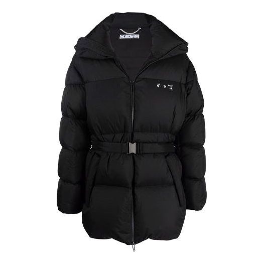 Prešívaná bunda Off-White Belted Puffer Jacket Čierna | OMED029F21FAB0011001, 0