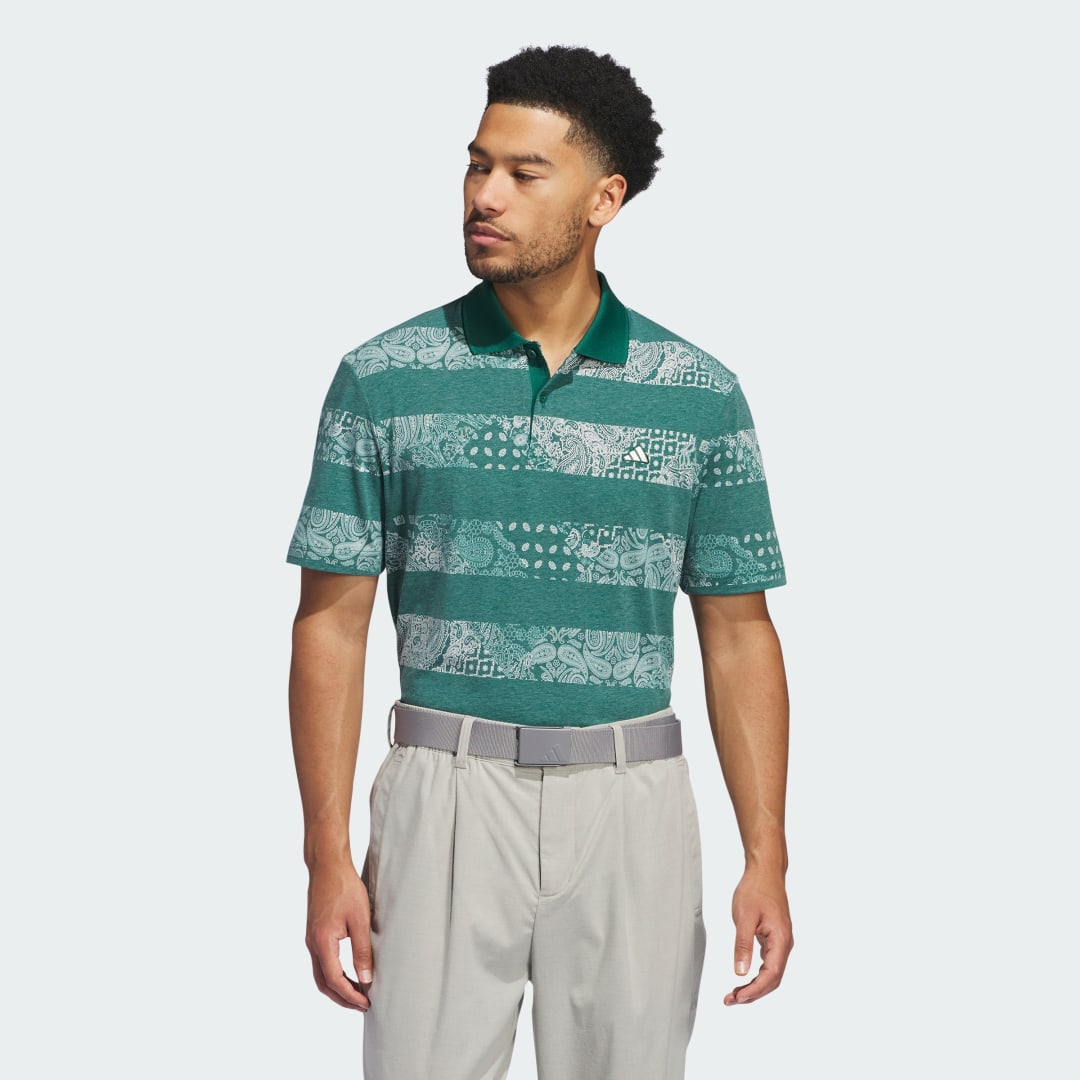 Polo tričko adidas Performance Printed Golf Polo Shirt Zelené | IT2365, 0