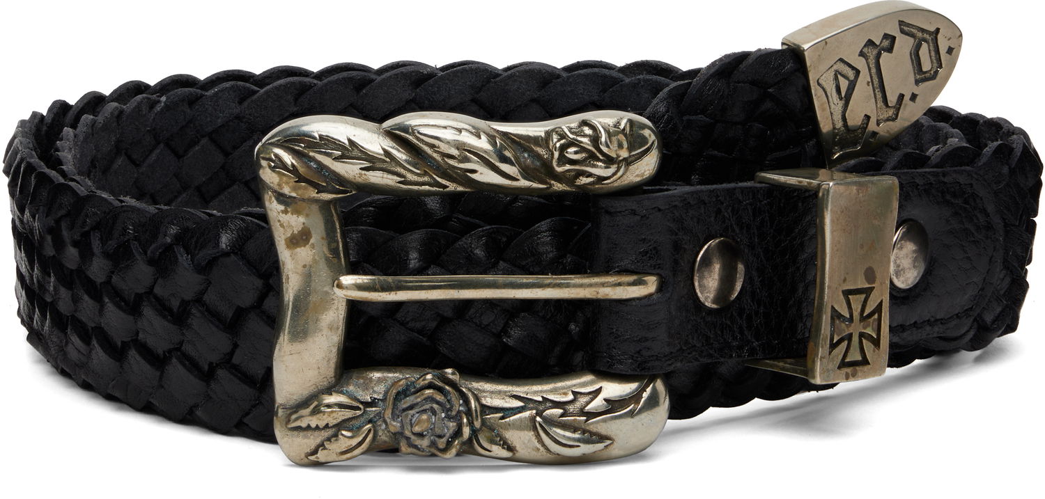 Opasok Enfants Riches Déprimés Enfants Riches Déprimés Port Of Souls Braided Leather Belt Čierna | 100-434, 0