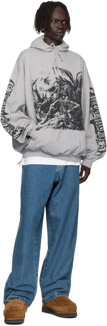 Mikina VETEMENTS Vetements Goth Oversized Hoodie Šedá | UH76HD800G, 3