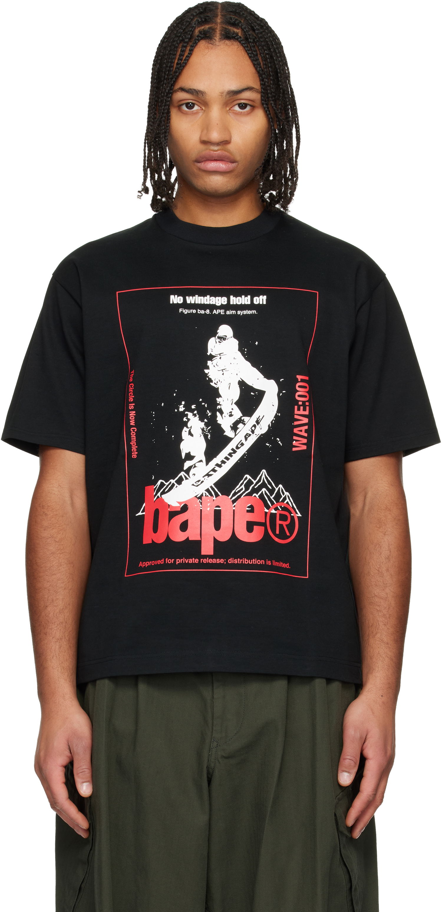 Tričko BAPE Kazuki Kuraishi Edition Skate Relaxed Fit T-shirt Čierna | 001CSL831904C, 0