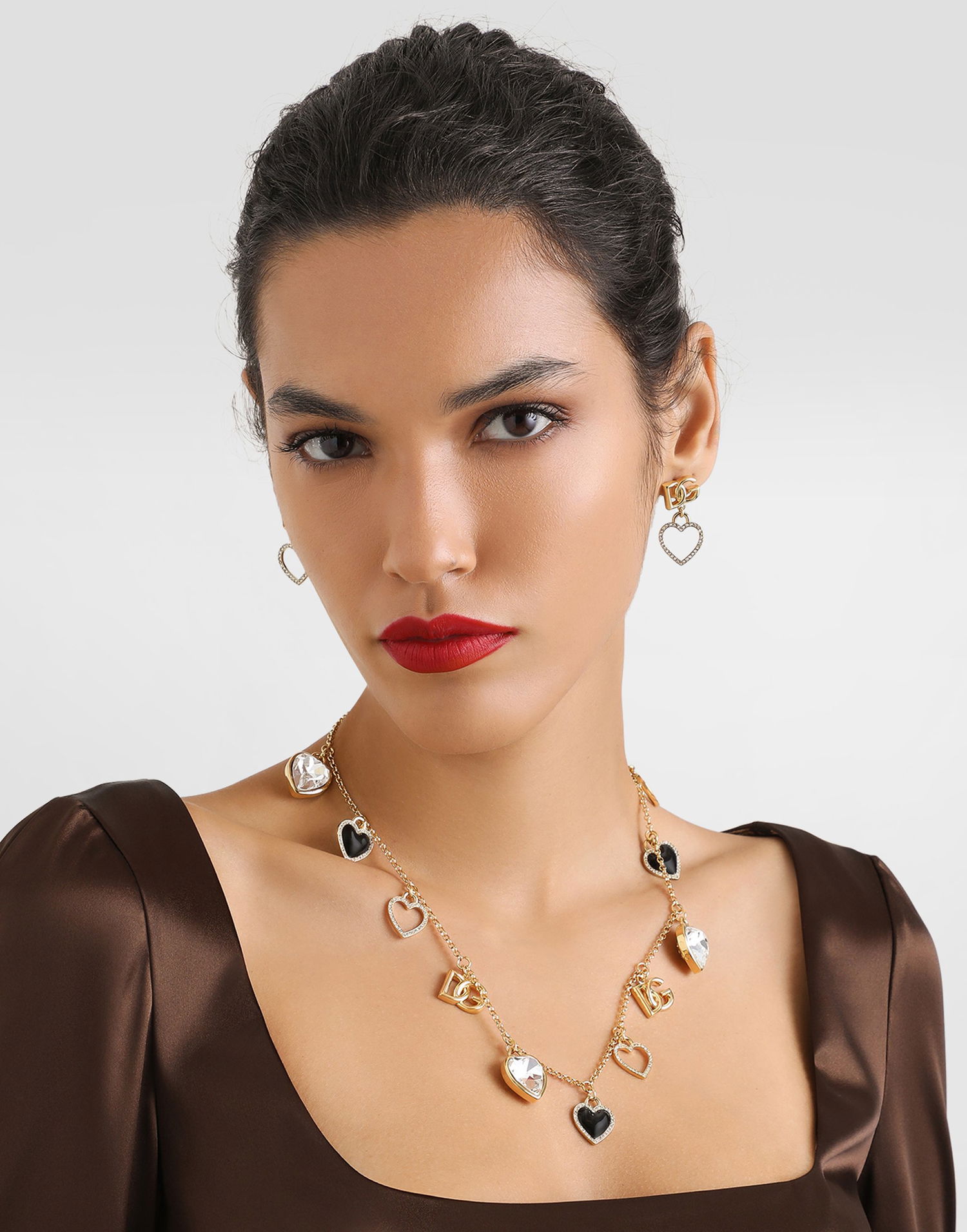 Náhrdelník Dolce & Gabbana Dolce & Gabbana Hearts Gold Metal Necklace Metalická | WNR6I2W1111ZOO00, 1
