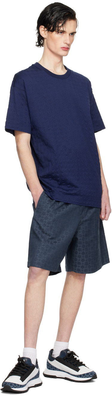 Tričko Givenchy Monogram Jacquard T-Shirt Navy | BM71MG3YPA470, 3