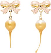 Ottolinger Bow Pearl Drop Earrings