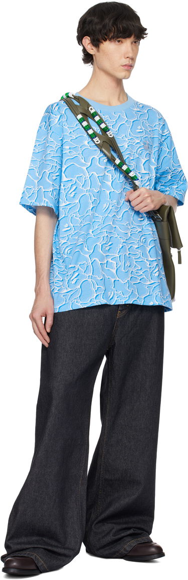 Tričko BAPE ABC Sea Surface Camo Relaxed Fit T-Shirt Modrá | 001CSK701002F, 3