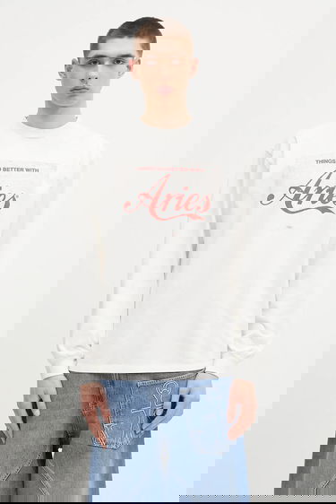 Tričko Aries Aries Faded Cola LS Tee Long Sleeve T-Shirt Biela | AR6265203, 0