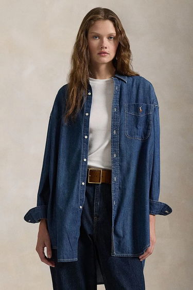 Košeľa Polo by Ralph Lauren Relaxed Fit Denim Shirt Modrá | 211959035, 0