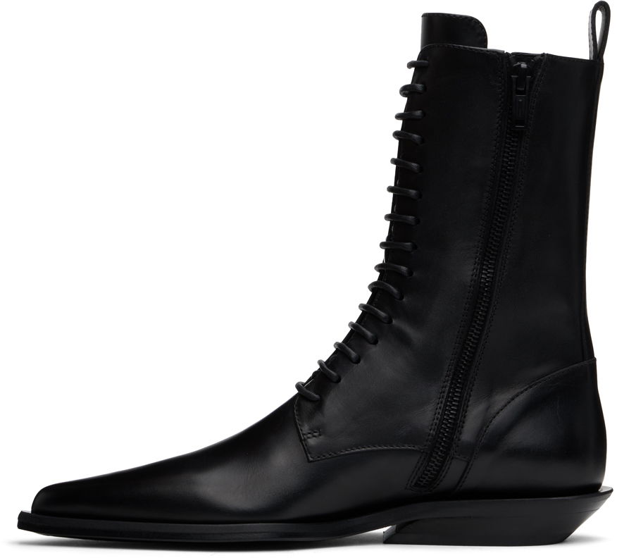 Ann Demeulemeester Ise Pointy Micro Heel Lace-Up Boots