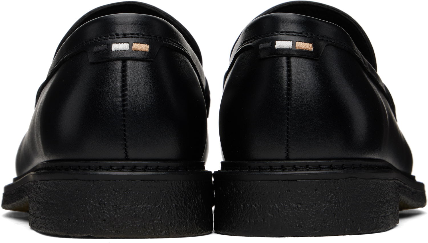 Tenisky a topánky BOSS BOSS Polished Leather Loafers Čierna | 50536162, 1