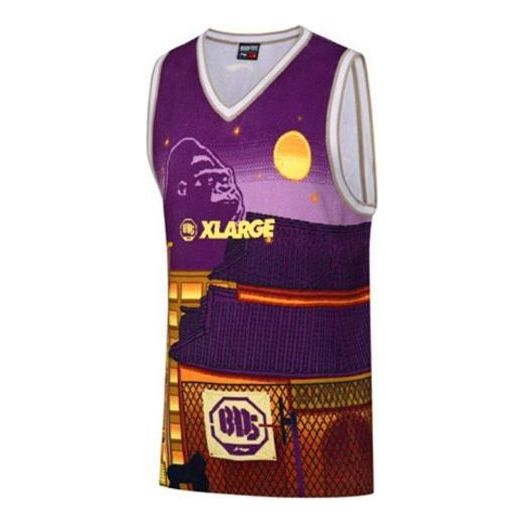 Dres Li-Ning XLARGE BadFive Basketball Jersey Fialová | AAYP533-1