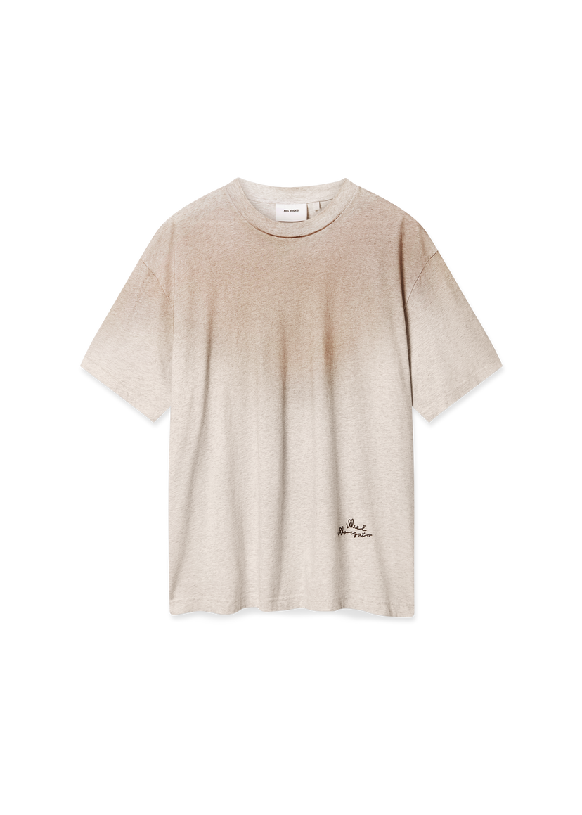 Tričko AXEL ARIGATO Saba Short Sleeve Crewneck Ombre T-Shirt Béžová | A3860003