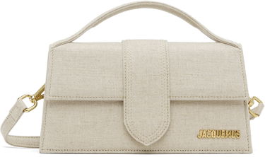 Taška cez rameno Jacquemus Les Classiques 'The large Bambino' Linen Top Handle Shoulder Bag Béžová | 22HBAW00007AW00094, 0
