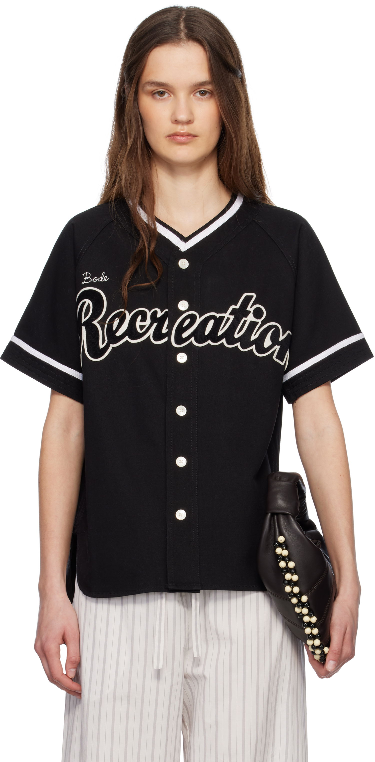 Dres Bode Bode Recreation Baseball Jersey Shirt Čierna | MRS25SH040, 0