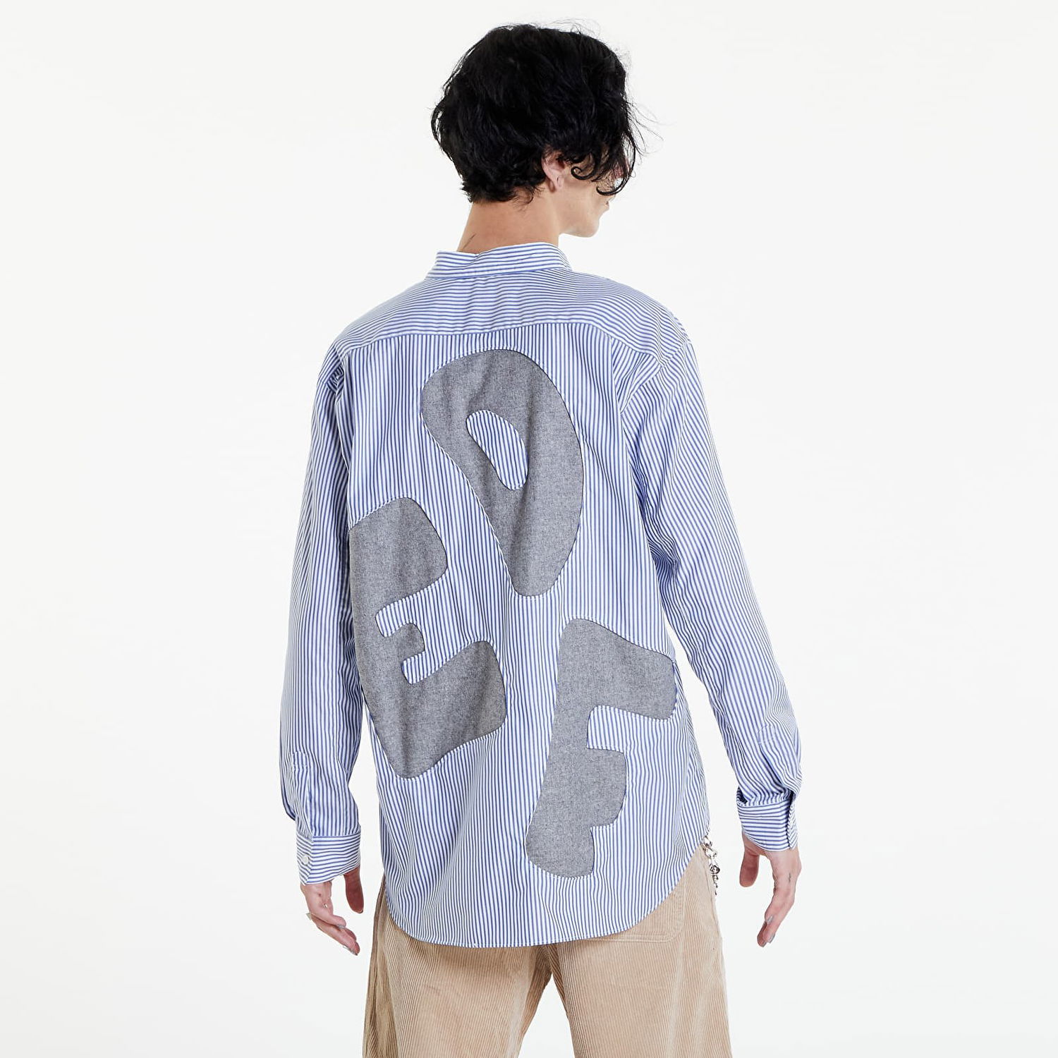 Košeľa Comme des Garçons Shirt Woven Striped Modrá | FJ-B019-W22, 1