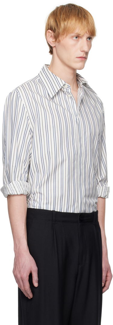 Košeľa Marine Serre Serre Regenerated Striped Poplin Button Up Shirt Biela | MSI037A DWOV0060, 1
