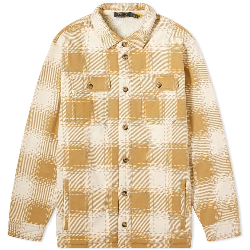 Košeľa Polo by Ralph Lauren Quilted Plaid Overshirt "Winter Cream/Cafe Tan" Béžová | 710855198005