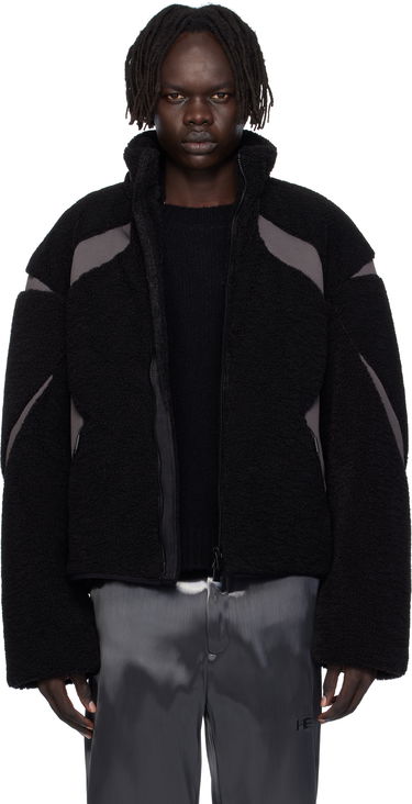 Bunda HELIOT EMIL Custo Fleece Jacket Čierna | AW25_M_02_139_BLK01_CO, 0