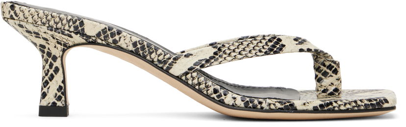 Doplnky Aeyde Aeyde Wilma Leather Toe-Post Heeled Sandals Béžová | A11-HS-LESS55CI72-SS25-100-043