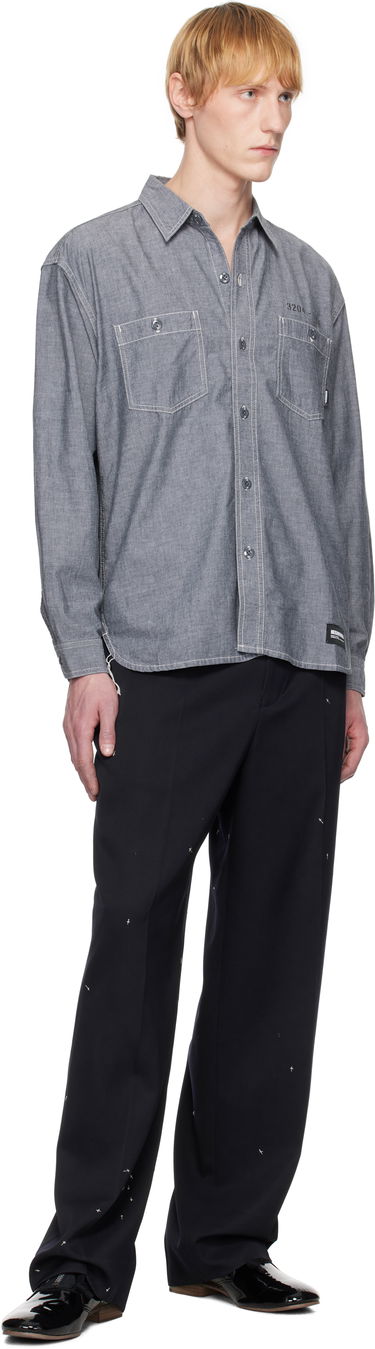 Košeľa Neighborhood Neighborhood Chambray Long Sleeve Shirt Šedá | 251ARNH-SHM02, 3