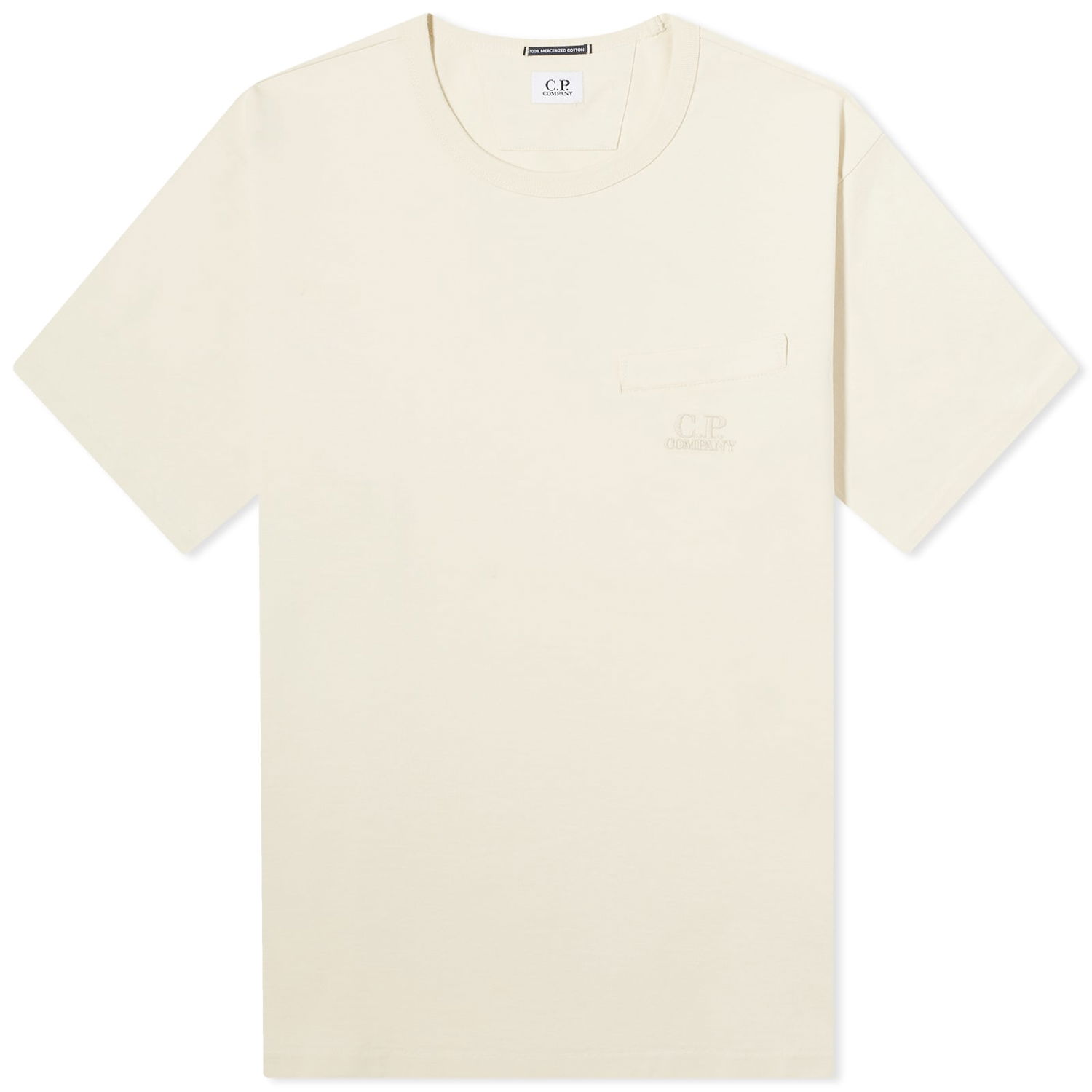 Tričko C.P. Company 30/2 Mercerized Jersey Twisted Pocket T-Shirt in Pistachio Shell Béžová | CMTS123A-006203W-402, 0